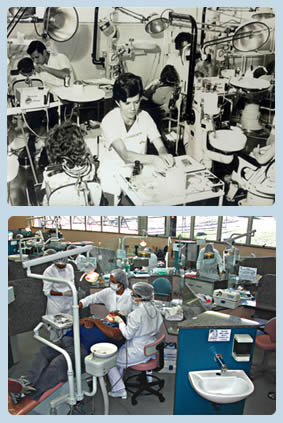 Clinica da Odontologia nos anos 60 e na atualidade