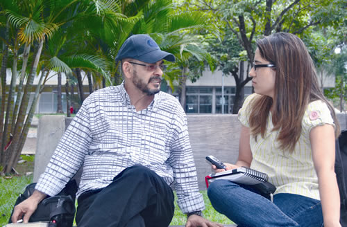 Nery em entrevista no campus Pampulha: críticas ao modelo de gênero