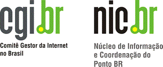 Logomarcas Comitê Gestor da Internet no Brasil e Núcleo de Informação e Coordenação do Ponto BR