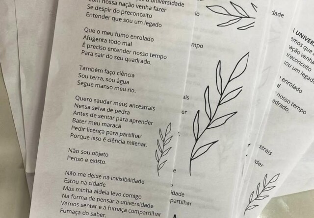 Imagem de um artigo escrito por estudante quilombola