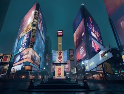 Imagem mostra uma perspectiva futurista da Praça Sete de Setembro