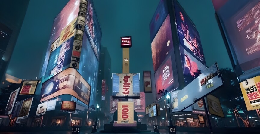 Imagem mostra uma perspectiva futurista da Praça Sete de Setembro