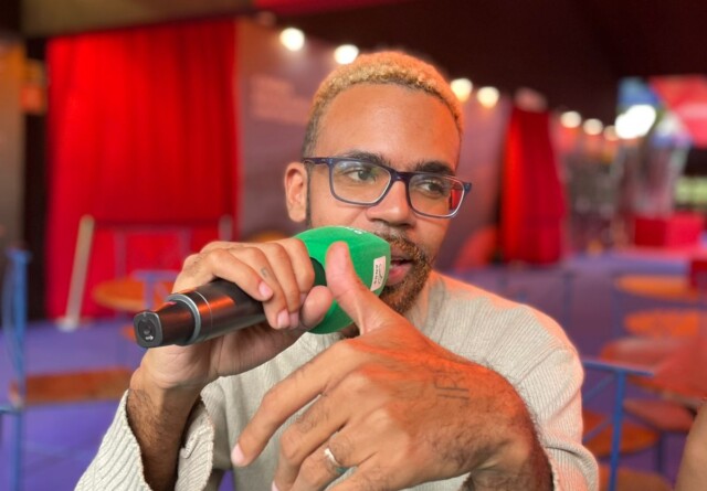 O rapper baiano Hiran foi uma das atrações no Cine-Lounge