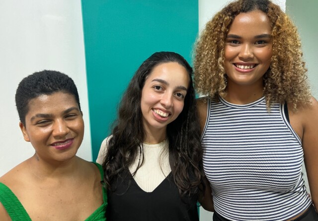 Jéssica Camila, Thamyris Dias e Luiza Campos do Coletivo Nascem