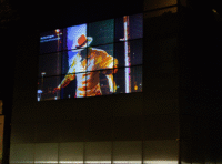 Fachada Digital do Espaço do Conhecimento, na Praça da Liberdade
