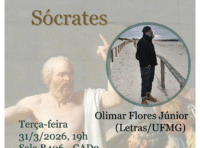 A palestra será apoiada em fontes antigas e autores contemporâneos de Sócrates, como Aristófanes, Xenofonte e Platão, e também em autores tardios como Cícero ou Diógenes Laércio
