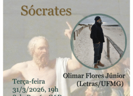 A palestra será apoiada em fontes antigas e autores contemporâneos de Sócrates, como Aristófanes, Xenofonte e Platão, e também em autores tardios como Cícero ou Diógenes Laércio