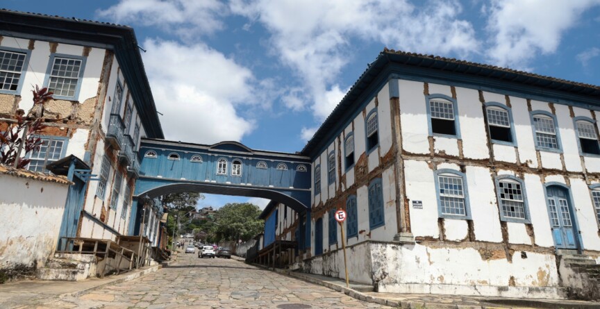 Vista externa da Casa das Glória, em Diamantina