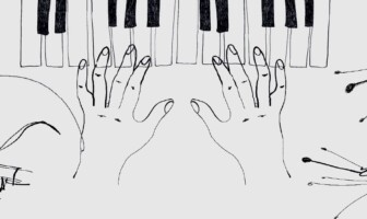 Imagem de mãos tocando teclado musical