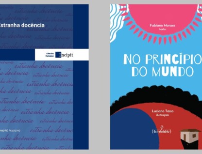 Capas dos livros 'No princípio do mundo' e 'Estranha docência', da Editora UFMG