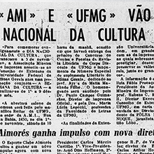 Em 1º de novembro de 1969, a Folha de Nanuque destaca a participação da UFMG na Semana Nacional de Cultura: "As finalidades da Extensão Universitária coincidem, em grande parte, com as da imprensa, entre as quais sobressaem as de prestigiar, desenvolver e preservar os valores culturais junto ao grande público".  Miniatura