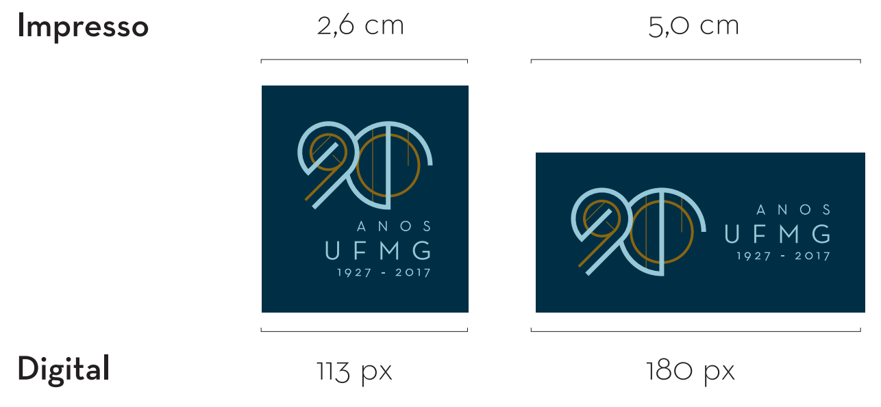 Selo 90 anos UFMG