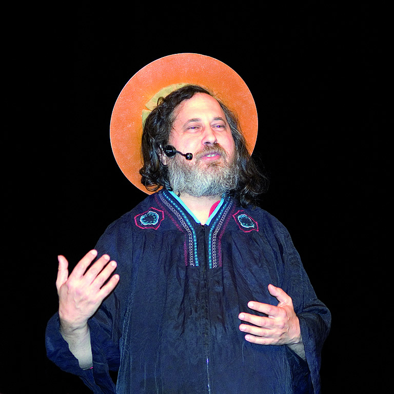 Stallman: crítica à computação móvel e aos 'desserviços bisbilhoteiros'. Foto: Gisle Hannemyr/Flickr/Wikimedia Commons