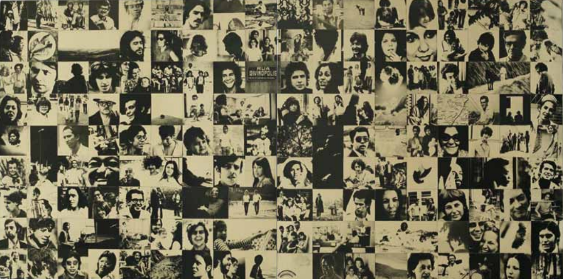 Colagem que figura no álbum Clube da Esquina, de 1972: disco projetou os jovens que se reuniam no bairro de Santa Tereza para compor e tocar. Acervo Clube da Esquina