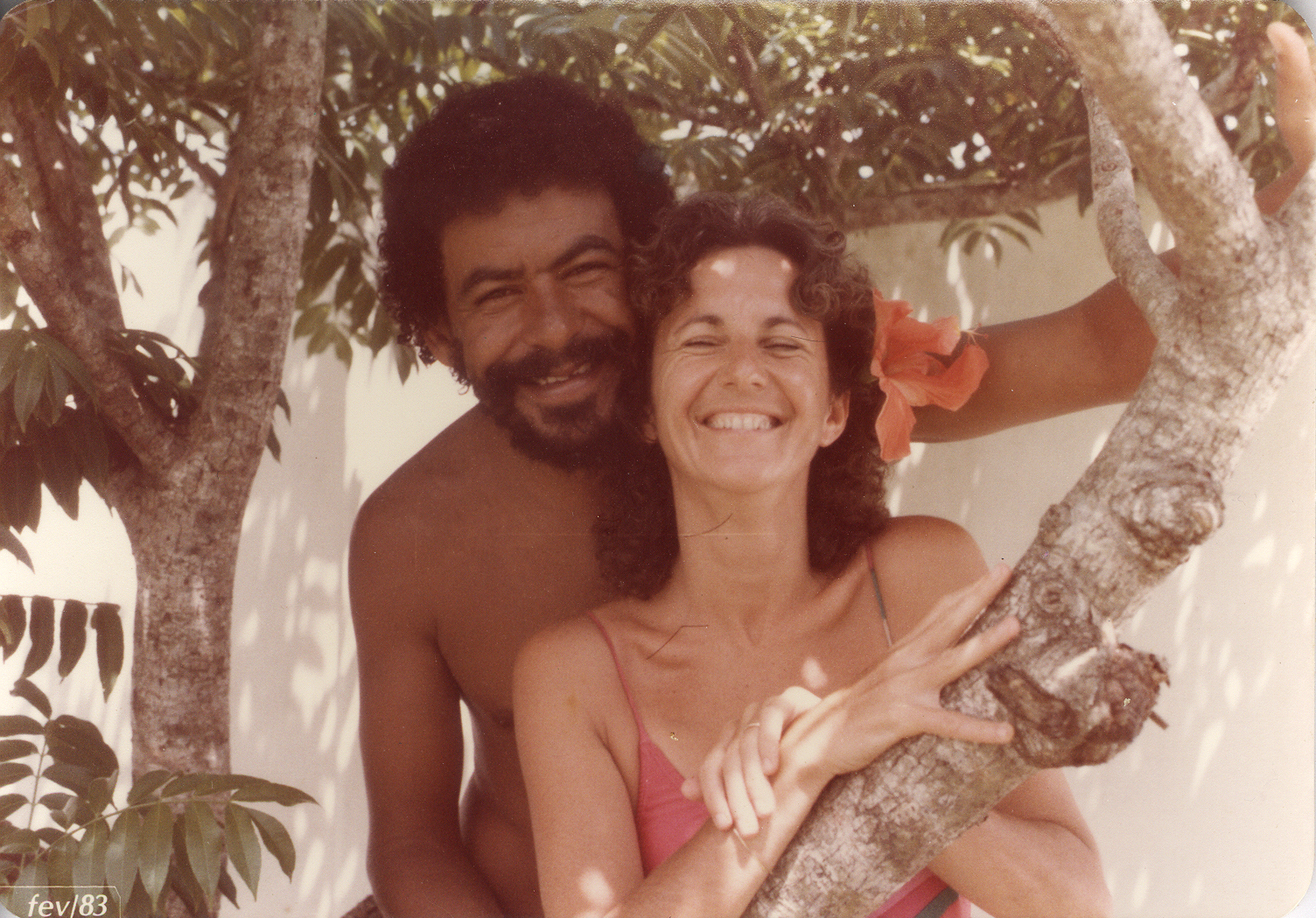 Com a esposa Yara em Jacaraípe (Espírito Santo), em 1983. Arquivo pessoal