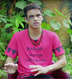 Otávio Costa, estudante indígena do curso de Enfermagem. Imagem: TV UFMG