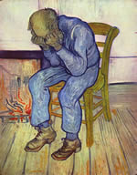 No limiar da eternidade, de Vincent Van Gogh (óleo sobre tela, 1890)