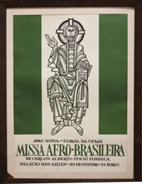 Cartaz que divulgava uma apresentao de sua obra-prima, a Missa afro-brasileira
