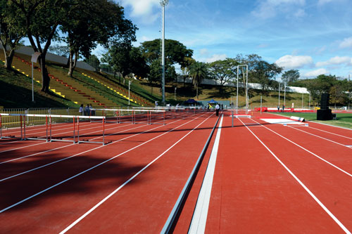 Pista de atletismo do CTE: revestimento similar ao da pista usada nos Jogos de Londres