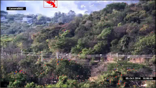 Imagem digital divulgada em tempo real em página web, captada por câmera de projeto piloto implantado no BH-Tec, na região da Pampulha