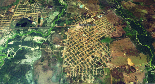Imagem de satélite de Eldorado dos Carajás, no Pará, extraída do Google Earth