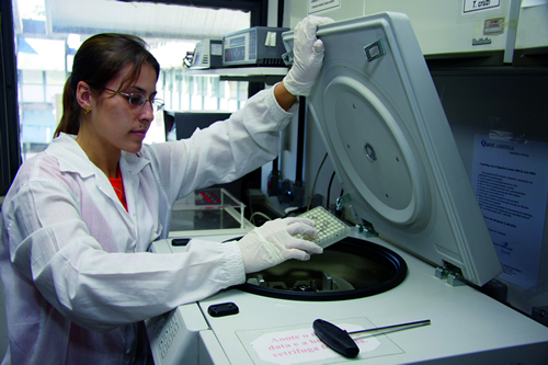Pesquisadora em laboratório do ICB: biotecnologia lidera pedidos