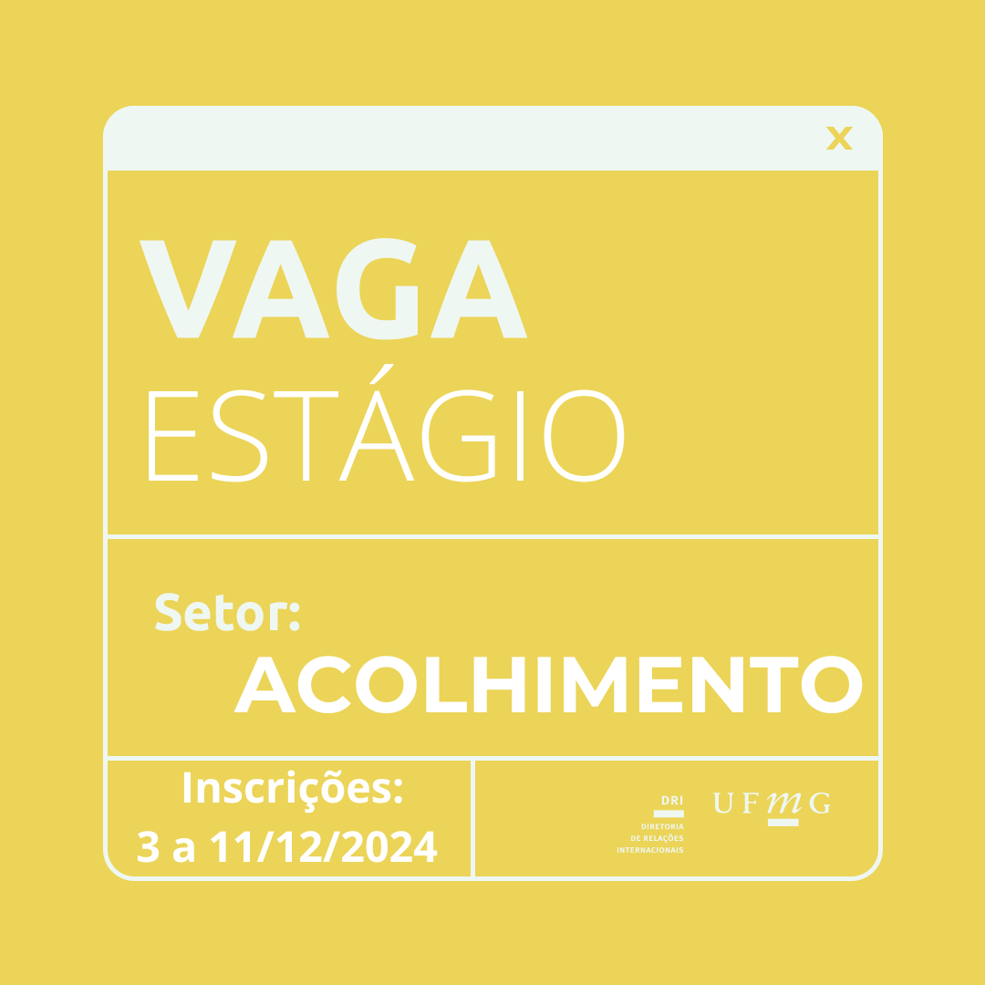Seleção de estagiário para atuar no Setor de Acolhimento da DRI – DRI ...