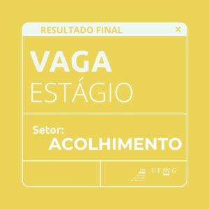  A Diretoria de Relações Internacionais (DRI) da UFMG torna público o resultado final do Edital 81/2024- SIGEPE - Edital de Seleção de discentes de graduação da UFMG para atuarem na qualidade de estagiários(as) no Setor de Acolhimento 20horas semanais. Confira aqui os selecionados.
