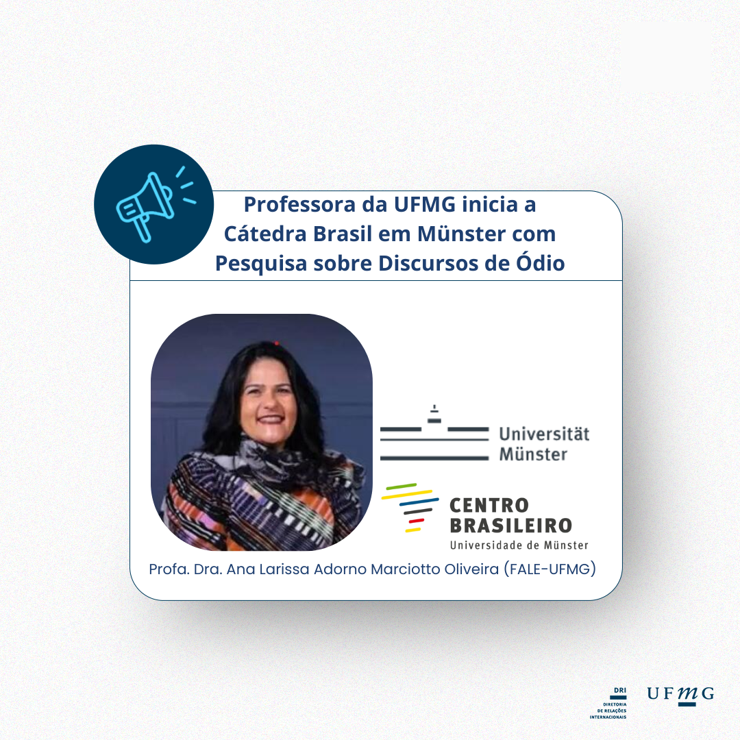 Ana Larissa Oliveira, professora excepcional da Faculdade de Ciências Humanas da Universidade Federal de Minas Gerais (UFMG), será a nova ocupante da Cátedra Brasil na Universidade de Münster, que este ano será recebida pela Profa. Dra. Julia Metag no Instituto de Ciências da Comunicação. No âmbito desta cátedra de 12 meses, a professora Ana Larissa continuará sua pesquisa em Münster sobre o tema “The new boundaries of the sayable in political discourse: the language of conflict as a challenge to pluralist societies“. A pesquisa se concentra nos efeitos do discurso de ódio e dos ataques verbais contra minorias - um tópico que está se tornando cada vez mais importante em todo o mundo. A Cátedra Brasil é financiada pela CAPES e tem como objetivo fortalecer a cooperação bilateral em pesquisa e criar redes entre pesquisadores do Brasil, de Münster e da Alemanha como um todo. A UFMG é uma das universidades parceiras mais importantes da Universidade de Münster e a alma mater da última professora visitante da Cátedra Brasil na Faculdade de Medicina. A pesquisa da professora Oliveira concentra-se na análise de como a linguagem de conflito e os discursos de ódio afetam diretamente democracias, principalmente em sociedades polarizadas. Como parte de sua pesquisa, ela já colaborou com acadêmicos de várias universidades no Brasil e no mundo. Nesse contexto, a cátedra visa uma abordagem de pesquisa interdisciplinar que inclui um diálogo com várias áreas, como ciência da educação, ciência da comunicação e ciência política. Esse projeto oferece uma oportunidade de contribuir significativamente para a compreensão e a atenuação dos efeitos negativos do discurso de ódio e dos ataques verbais em diferentes contextos, em que é esperado um alto valor agregado científico, especialmente devido às diversas perspectivas. Durante sua estadia na Alemanha, que começará em fevereiro de 2025 e se estenderá até janeiro de 2026, a Profa. Oliveira estará acompanhada por dois bolsistas: um doutorando e uma pesquisadora de pós-doutorado, que passarão seis e doze meses, respectivamente, em Münster. As atividades dos dois jovens pesquisadores brasileiros em Münster multiplicarão as oportunidades de troca de conhecimento e experiência e de networking com estudantes e pesquisadores dos diversos institutos da universidade. A chamada da Cátedra Brasil na Universidade de Münster na rodada 2024/25 sobre o tema “Pluralidade Agonística. Deep disagreements and fundamental conflicts as a challenge to pluralist societies” – um dos novos focos de pesquisa da Universidade de Münster – foi extremamente competitiva e a professora está muito satisfeita com seu sucesso: “Eu não tinha grandes expectativas de sucesso, mas também não considerava o sucesso algo impossível; caso contrário, não teria me inscrito”, comentou Oliveira em entrevista à CAPES. Informações sobre as atividades planejadas pela equipe da Cátedra CAPES Brasil serão publicadas regularmente em nossos canais. Mais informações: CAPES Brazil Chair Professora da UFMG é selecionada para Cátedra na Alemanha Confira a notícia original.