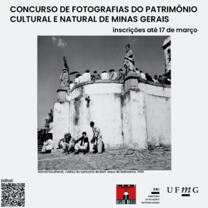  A Diretoria de Relações Internacionais (DRI), em conjunto com a Escola de Belas Artes (EBA) da Universidade Federal de Minas Gerais (UFMG), tornam pública a chamada para o Concurso de Fotografias, com o tema “Patrimônio Cultural e Natural de Minas Gerais”, para seleção e premiação de imagens fotográficas para reprodução em série limitada de presentes institucionais da UFMG. O concurso busca destacar a riqueza cultural, histórica, arquitetônica e natural do estado. As fotografias devem retratar elementos que representem Minas Gerais, valorizando seu patrimônio e promovendo sua identidade. Poderão participar estudantes regularmente matriculados na UFMG, nos cursos de graduação ou pós-graduação da Escola de Belas Artes. Cada participante poderá inscrever uma única fotografia inédita, que represente elementos do patrimônio cultural ou natural de Minas Gerais.  Na primeira etapa, as obras enviadas em formato digital serão avaliadas por um júri indicado pelas Diretorias de Relações Internacionais e da Escola de Belas Artes da UFMG, com base nos critérios especificados no Barema de Avaliação, que constará no Anexo I desta Chamada. As 10 (dez) fotografias com maior pontuação serão selecionadas para uma exposição em local e data a serem definidos pela Diretoria da Escola de Belas Artes. Os autores receberão ajuda de custo no valor de R$500,00 (quinhentos reais) para entrega de 10 (dez) cópias das fotografias, em papel de alta qualidade, no formato 20x29cm, para análise em segunda etapa por júri diverso daquele participante da primeira etapa, seguindo os mesmos critérios do Barema de Avaliação constante no Anexo I. Os autores se comprometem a numerar e assinar as cópias e o respectivo certificado de autenticidade, após o recebimento da ajuda de custo. Na segunda etapa, entre as 10 (dez) fotografias selecionadas para a exposição, até 4 (quatro) fotografias serão premiadas, cada uma recebendo R$ 2.500,00 (dois mil e quinhentos reais), condicionados à entrega de 50 (cinquenta) cópias da fotografia em papel de alta qualidade, no formato 20x29 cm, no prazo de 15 (quinze) dias após o recebimento da premiação. Os autores se comprometem, no ato da entrega das 50 cópias, a numerar e assinar as cópias e o respectivo certificado de autenticidade, após a premiação. Os prêmios serão pagos pelo Instituto Confúcio da UFMG. As inscrições são gratuitas e realizadas por meio de formulário online, disponível aqui, conforme o cronograma definido no Anexo I. Os candidatos devem anexar a documentação exigida, incluindo: Comprovante de matrícula na UFMG no semestre vigente em cursos de graduação ou pós-graduação da Escola de Belas Artes. Arquivo digital da fotografia. Documento de identidade com CPF digitalizado. Descrição (máximo 300 caracteres) explicando a relação da fotografia com o tema “Patrimônio Cultural e Natural de Minas Gerais”. Termo de ciência e autorização de uso de imagem preenchido e assinado, conforme Anexo II. ATENÇÃO: As inscrições que não apresentarem a documentação completa exigida serão automaticamente desconsideradas. Demais informações acerca das regras, premiação, forma de inscrição e cronograma do processo seletivo estão definidas no Edital. Acesse aqui o Edital da Chamada Nº 02/2025. Período de inscrição: 10/01/2025 a 17/03/2025 Em caso de dúvidas, entrar em contato via e-mail: info@dri.ufmg.br