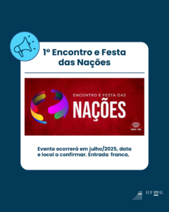    O Corpo Consular do Estado de Minas Gerais tem a honra de anunciar a realização do 1º Encontro das Nações, um evento internacional de proporções inéditas em nosso estado, que celebrará a diversidade, o diálogo e a riqueza cultural dos países representados pelo nosso corpo consular.  Programado para o mês de agosto deste ano, o Encontro acontecerá ao longo de seis dias, oferecendo uma verdadeira imersão nas culturas de todo o mundo, com entrada gratuita e um cenário deslumbrante: aos pés da Serra do Curral, patrimônio natural e cartão-postal de Belo Horizonte.  Ao todo, 32 países estarão representados no evento, sendo 12 deles em pavilhões de grande formato com 150m², cuidadosamente concebidos para proporcionar ao visitante uma experiência sensorial e visual única — inspirada nos renomados pavilhões internacionais do Epcot Center.  A seleção desses 12 países foi realizada com base em critérios objetivos e estratégicos, buscando equilíbrio entre diversidade, relevância e engajamento. Foram considerados:  Representatividade consular e diplomática ativa em Minas Gerais; Expressivas comunidades imigrantes residentes no estado; Importância econômica no cenário internacional (PIB e influência global); Capacidade de mobilização de patrocinadores e apoiadores culturais.  Cada pavilhão será decorado com as cores, símbolos, sabores e sons característicos de sua nação, criando um verdadeiro mosaico da identidade global.  Na entrada, os visitantes receberão um passaporte simbólico, que os guiará por toda a programação, convidando-os a “viajar pelo mundo” sem sair de Minas. A cada pavilhão visitado, o passaporte poderá ser carimbado, promovendo uma jornada lúdica e educativa para pessoas de todas as idades.  A programação contará com:  Espetáculos de dança e música, apresentando tradições artísticas de diferentes países; Oficinas, workshops e painéis temáticos, com foco em cultura, turismo, sustentabilidade, comércio exterior e relações internacionais; Gastronomia internacional, com pratos típicos e experiências sensoriais que prometem encantar o paladar; Espaço de Diálogos Interculturais, promovendo encontros entre embaixadas, consulados, empresas e a sociedade civil.  O Corpo Consular de Minas Gerais e Decore Decorações, são os organizadores do evento, e conta com o importante apoio do Governo de Minas, da Prefeitura de Belo Horizonte, além de diversas empresas patrocinadoras, por meio da Lei Federal de Incentivo à Cultura (Lei Rouanet). Esta colaboração entre poder público, setor privado e representações diplomáticas reforça o espírito de união e internacionalização que o evento promove.  Estamos preparando um momento grandioso, pensado para toda a família, para as escolas, para os empreendedores e para todos que desejam conhecer mais sobre o mundo e suas possibilidades. O 1º Encontro das Nações será uma verdadeira celebração da paz, da diversidade e da convivência entre os povos.  Esperamos você neste grande encontro de culturas, amizade e integração global!  Corpo Consular do Estado de Minas Gerais Unindo nações, construindo pontes.  Para mais informações, confira a apresentação.  *OBS: este não é um evento da Diretoria de Relações Internacionais. Não nos responsabilizamos por eventuais questões.