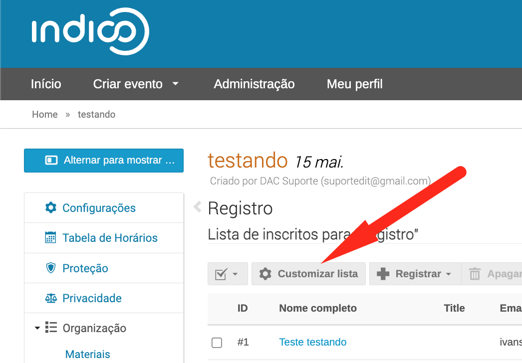 indico registro 10