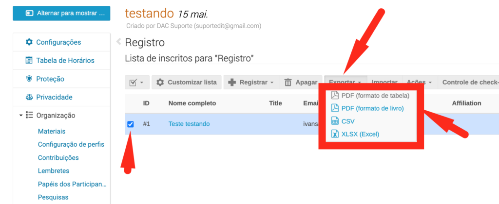 indico registro 12