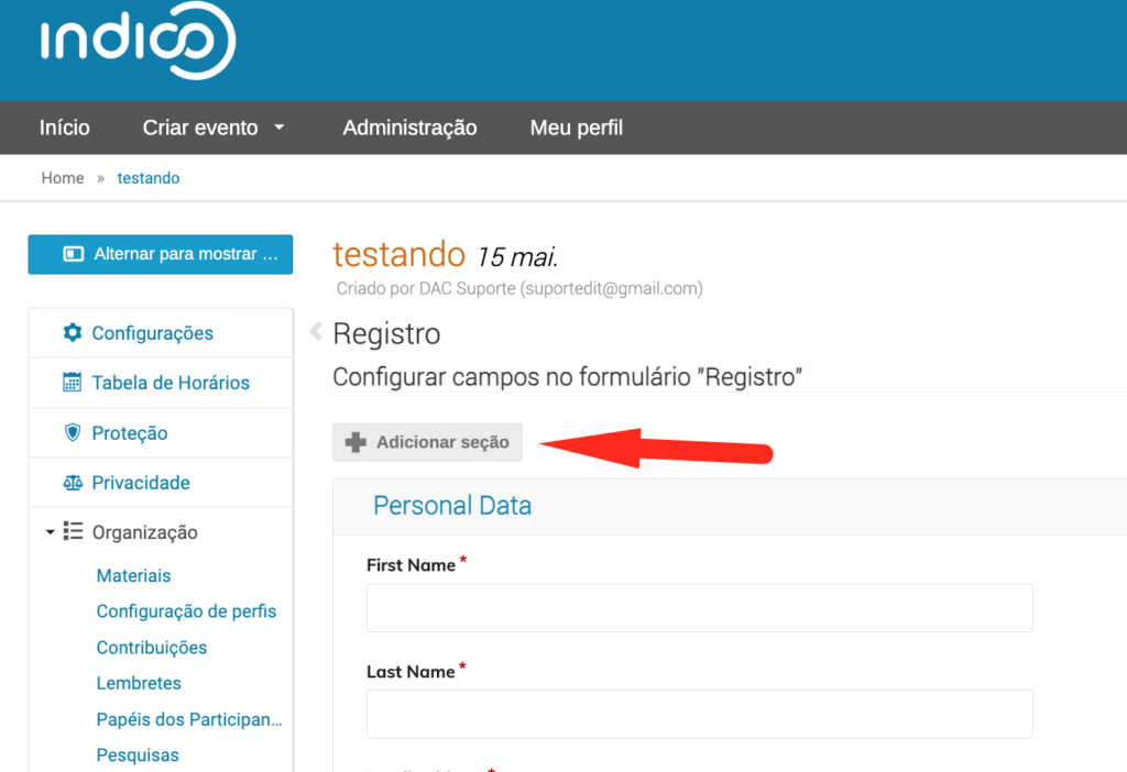 indico registro 5