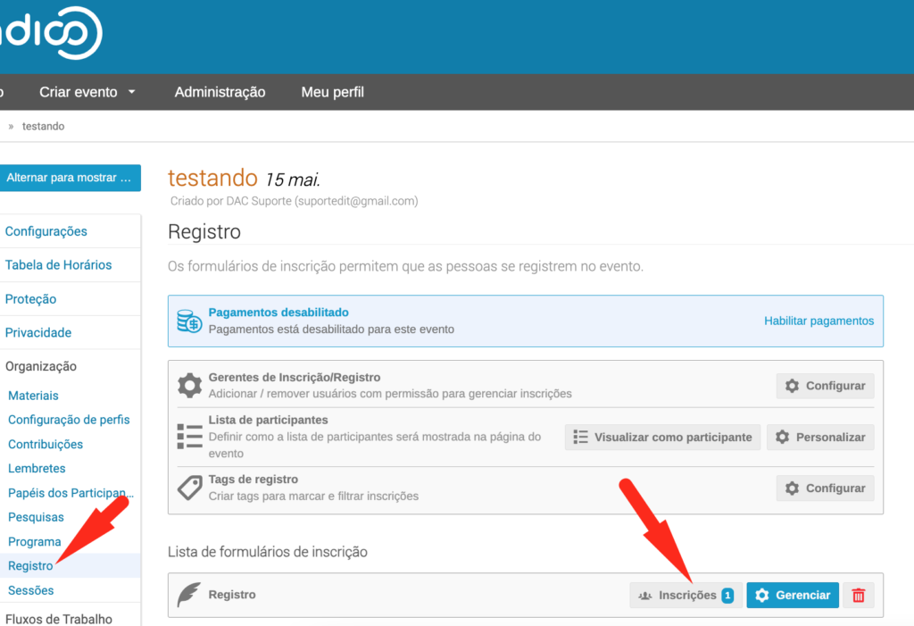 indico registro 9