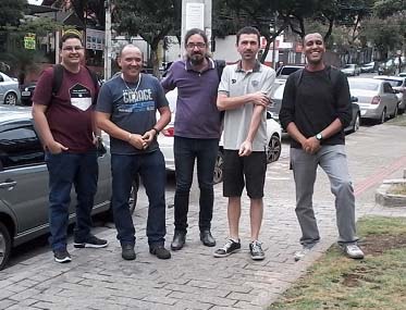 A chegada de Luiz Cláudio, Benício, Leo, Charles e Fábio