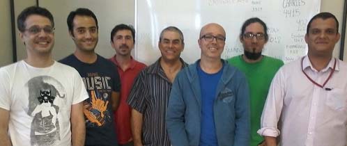 Zeferino, Leandro Campos, Charles, Carlos Roberto, Max, Leo e Rafael