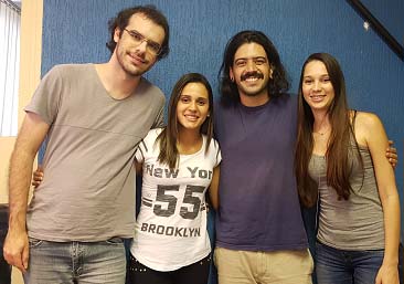 André, Ariadna, Bruno e Taynan