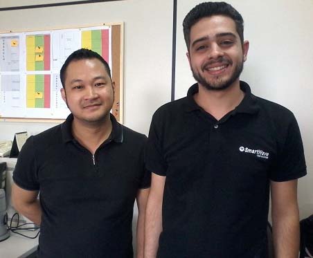 Rodrigo Saito e Wesley Xavier, da empresa Smartware Networks