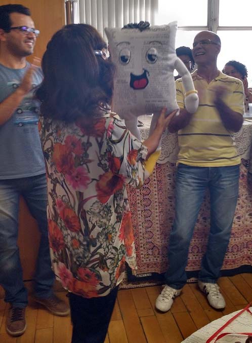 O mascote foi uma surpresa alegre para todos