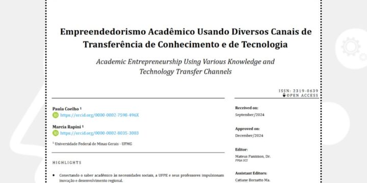 Artigo de doutorado desenvolvido no PPGIT é publicado na Brazilian Journal of Management & Innovation!