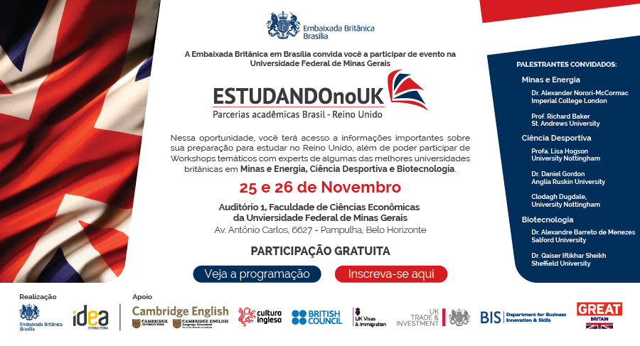 UFMG recebe representantes de universidades britânicas para o evento Estudando no UK