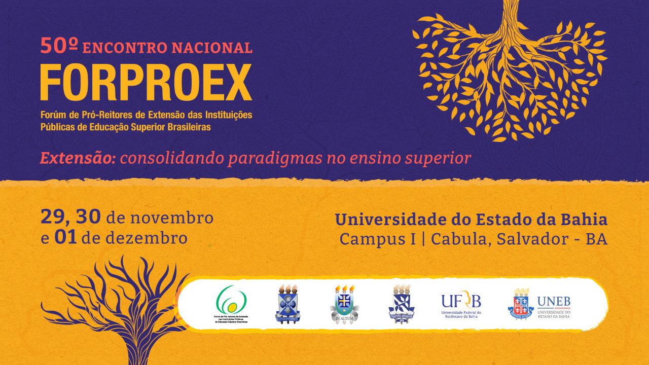 50º Encontro Nacional FORPROEX - 28 de novembro à 01 de dezembro de 2022