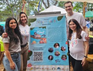 Equipe do projeto no lançamento do livro | Foto: Tem Bicho no Parque?