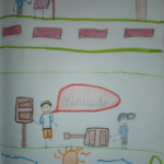 desenho de Raiana Gomes da Silva, 10 anos, estudante do 4º ano do Ensino Fundamental em Belo Horizonte